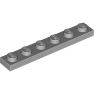 Lego destička 1x6, světle modro šedá (4211438)